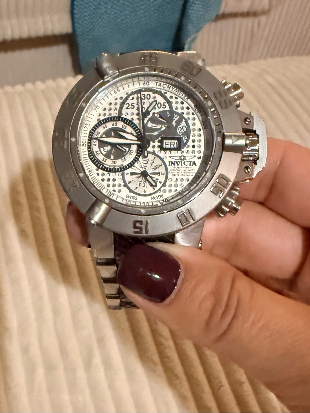 Invicta silver Men’s Stainless Steel Chronograph Watch, Subsqua noma